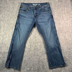 Wrangler Retro Slim Boot Jeans Mens 36x30 (Fits 34x27) Blue Denim Western Cowboy